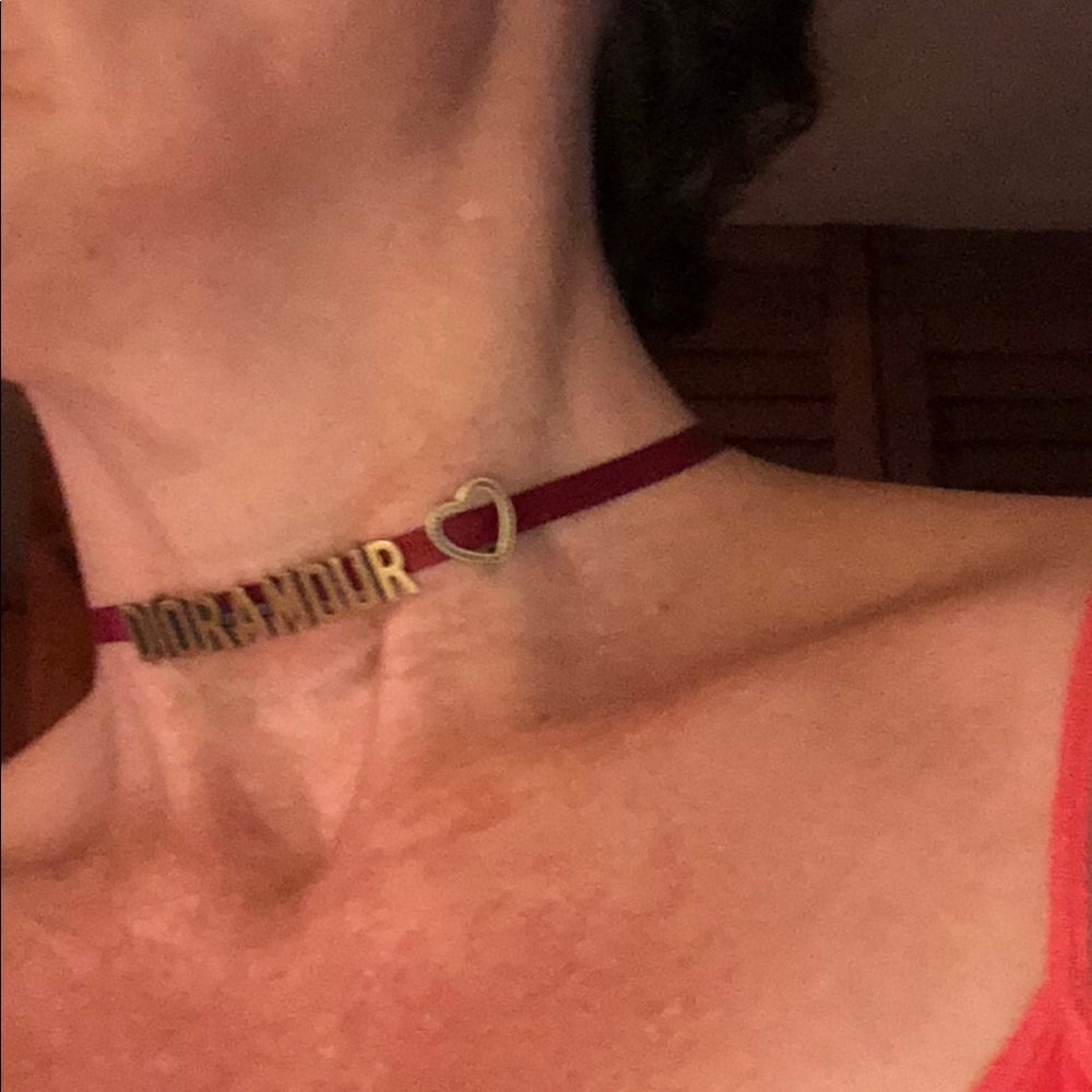 Dior Amour Choker, in  aged gold toned metal.
